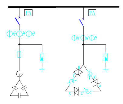 低壓動態(tài)補償裝置一次系統(tǒng)圖 低壓動態(tài)補償裝置一次系統(tǒng)圖